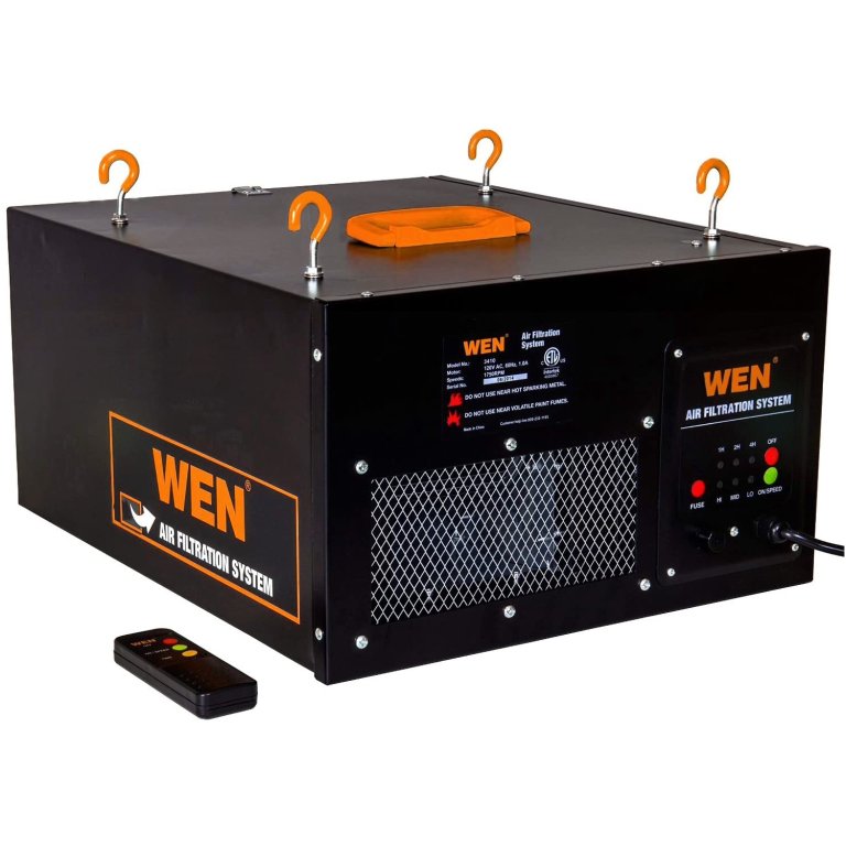 The Best Dust Collector Option: Wen 3410 Remote-Controlled Air Filtration System