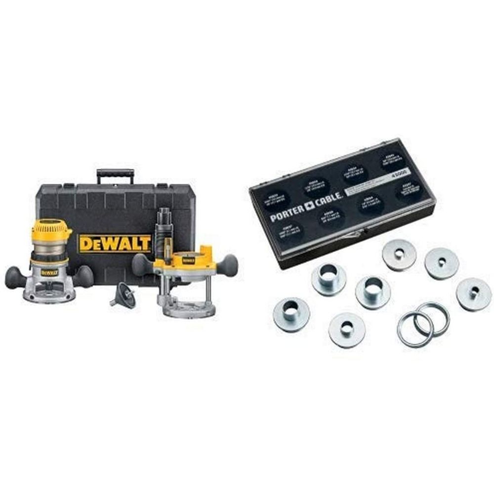 The Best Gifts for Woodworkers Option: DEWALT Fixed Base Plunge Router Combo Kit