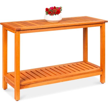 Best Choice Products 2-Shelf Wooden Console Table