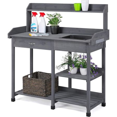 Yaheetech Potting Bench Table With Sink