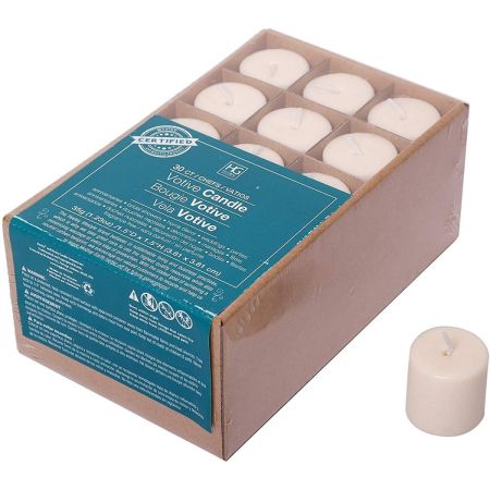 Hosley’s Set of 30 Ivory Unscented Votive Candles