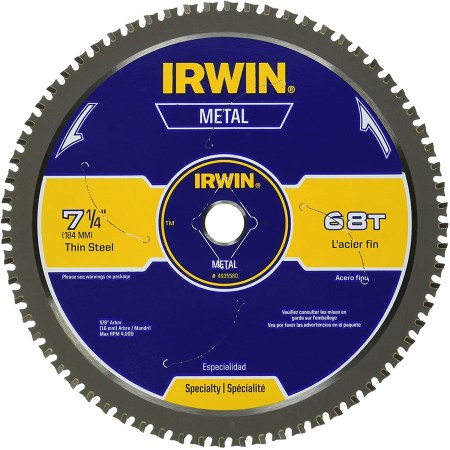 IRWIN 7-1/4-Inch Metal Cutting Circular Saw Blade