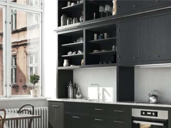 Go Dark and Dramatic with Black Kitchen Cabinets