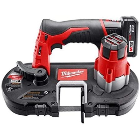  The Milwaukee 2429-21XC M12 Sub-Compact Band Saw Kit on a white background.
