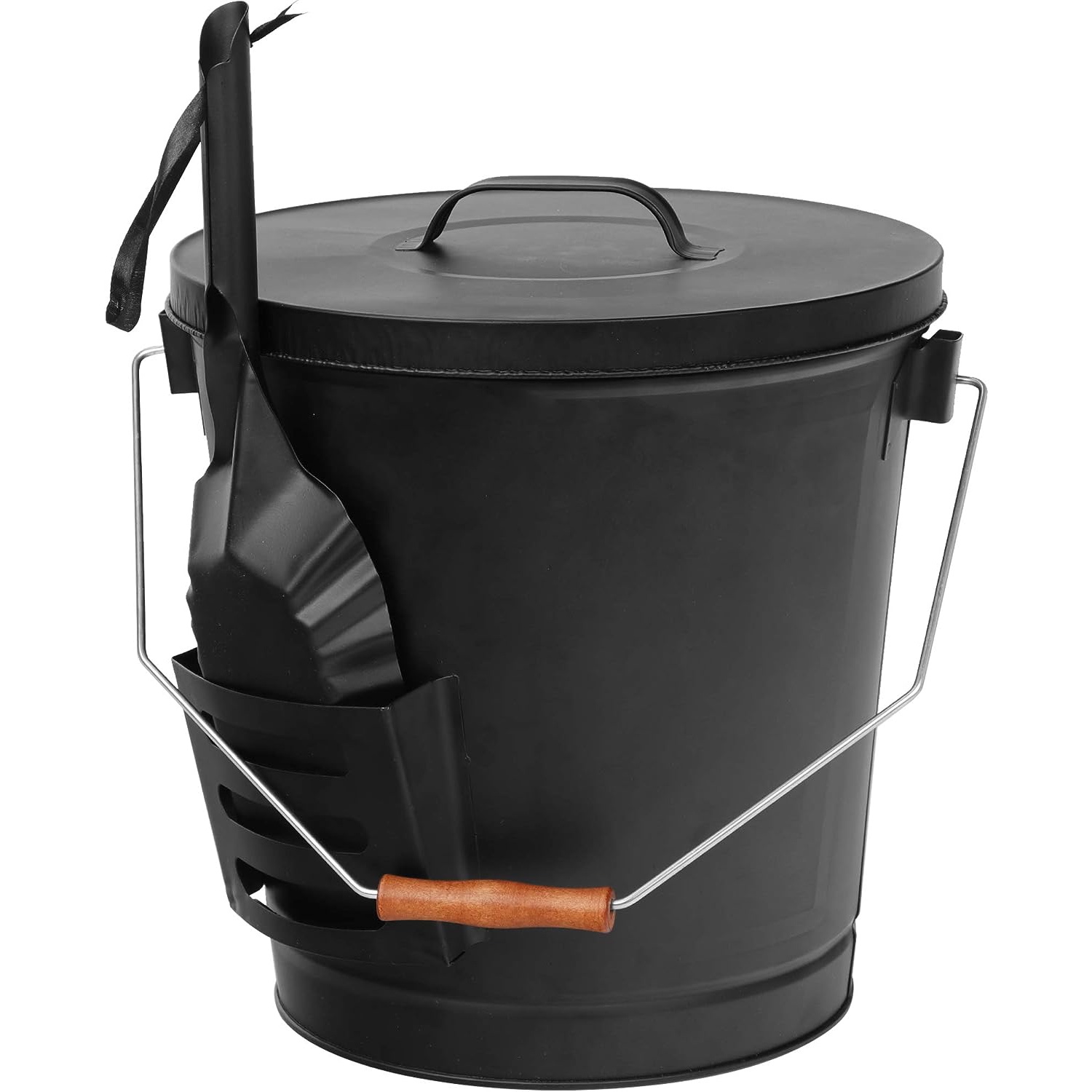 F2C Ash Bucket With Lid and Shovel