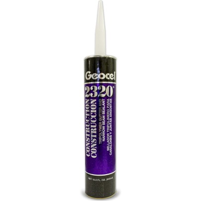 Geocel 2320 Tripolymer Gutter and Narrow Seam Sealant in a tube on a white background