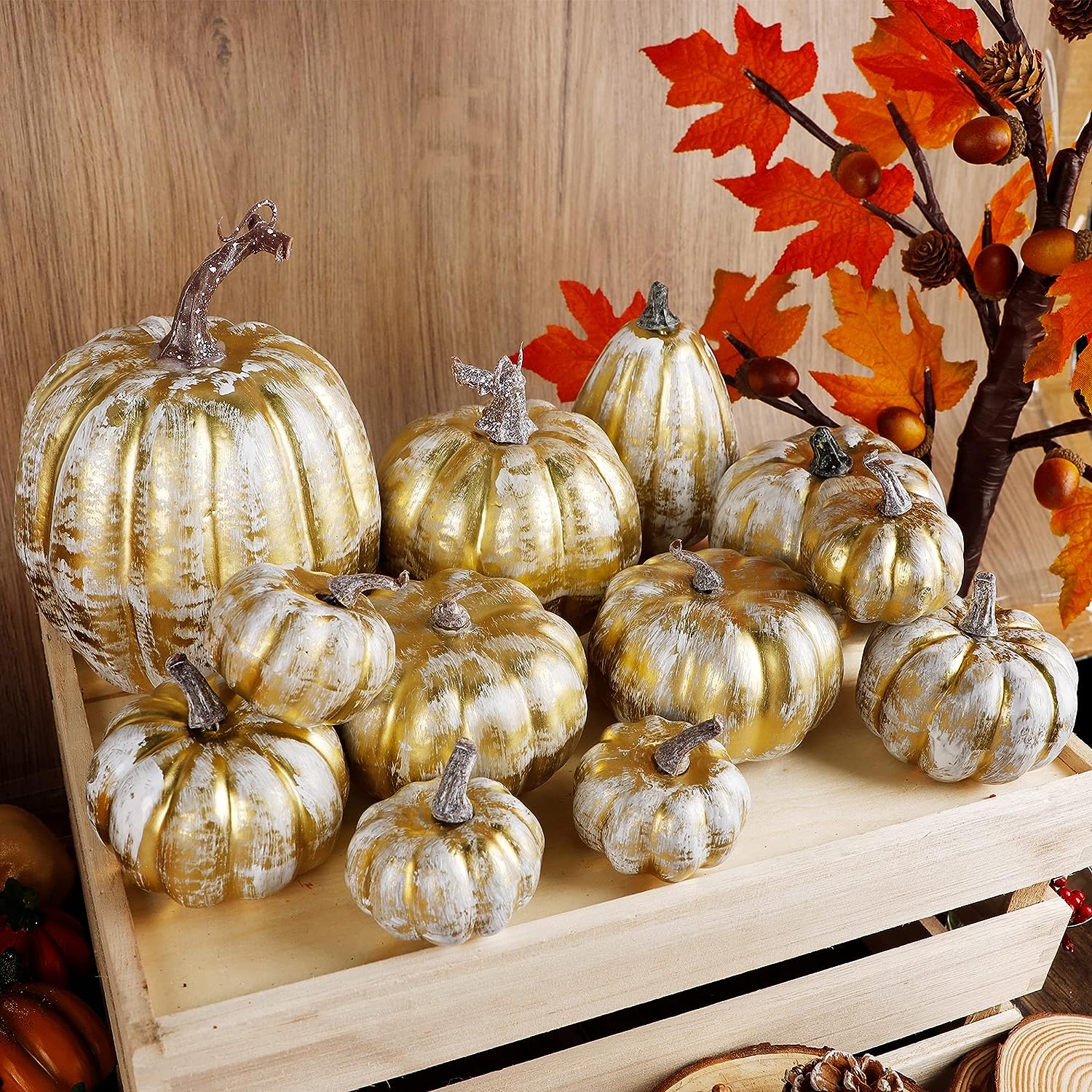 The Best Halloween Decorations Include Gold Pumpkins