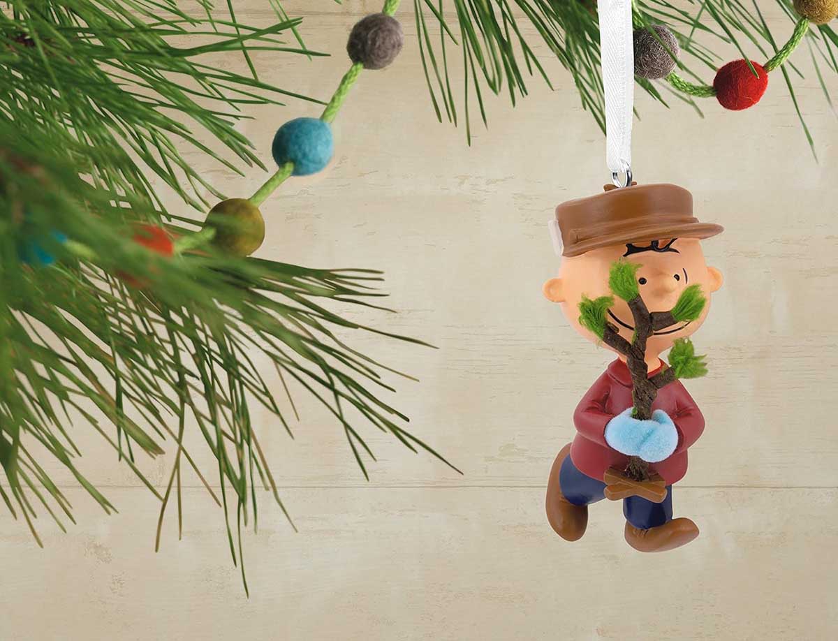Christmas Ornaments Hallmark Peanuts Charlie Brown with Tree Christmas Ornament