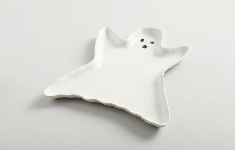 The Best Halloween Decorations Option: Ghost Shaped Stoneware Serving Platter