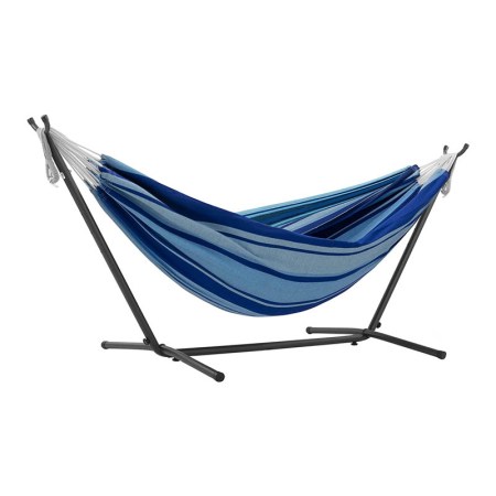 Vivere Double Hammock with Space Saving Steel Stand