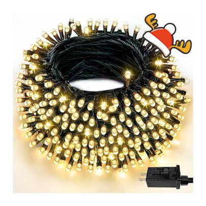 The Best Outdoor Christmas Lights Option BHCLight Extra-Long LED Green Wire Christmas Lights