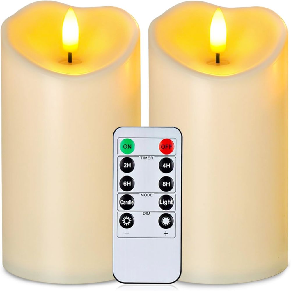 The Best Christmas Decorations Option: Homemory 6_ x 3_ Outdoor Waterproof Flameless Candles