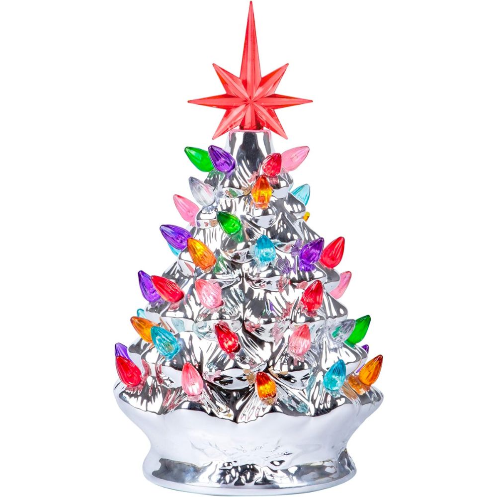 The Best Christmas Decorations Option: RJ Legend 9-Inch Champagne Gold Ceramic Christmas Tree