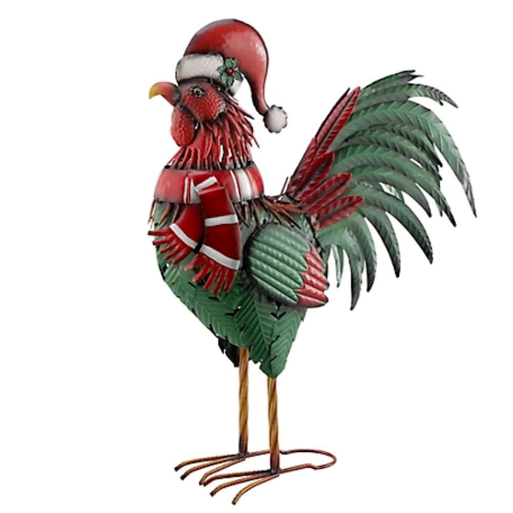 The Best Christmas Decorations Option: Red Shed 6 ft. Christmas Rooster