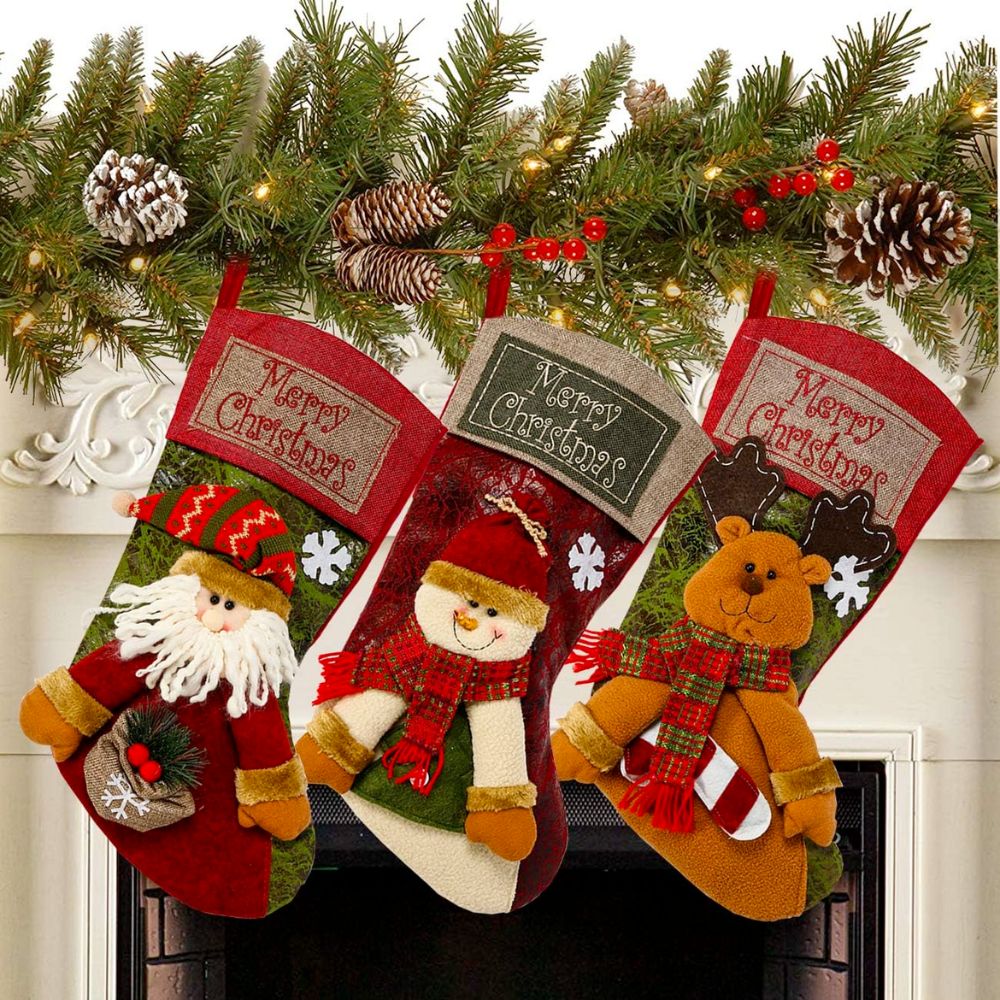 The Best Christmas Decorations Option: Sunnyglade 3PCS Christmas Stocking