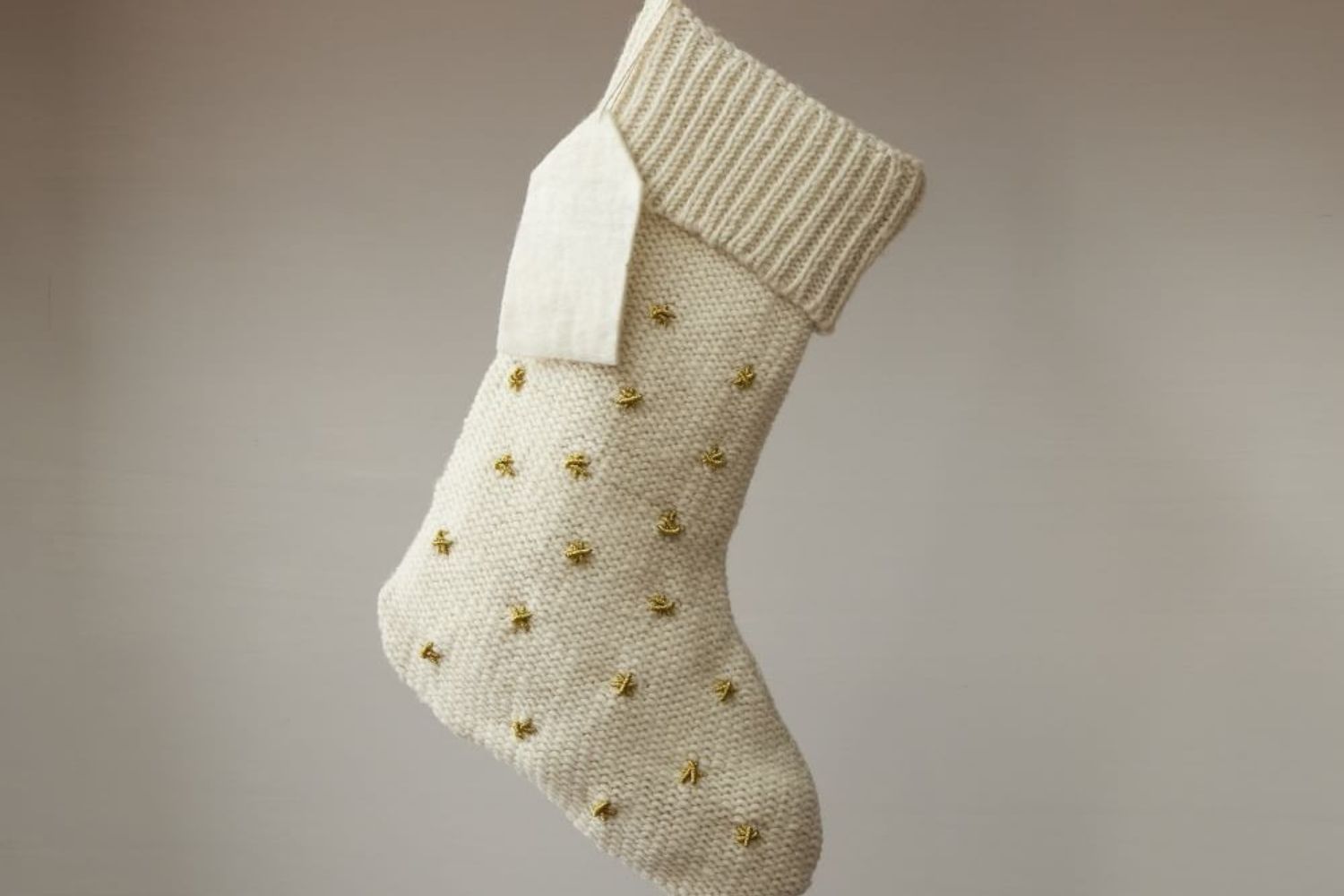 The Best Christmas Stockings Option: Knit Metallic Thread Starburst Stocking