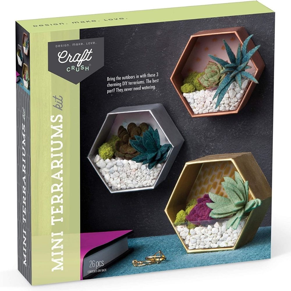 The Best Craft Kits for Adults Option: Craft Crush – Mini Terrariums Craft Kit