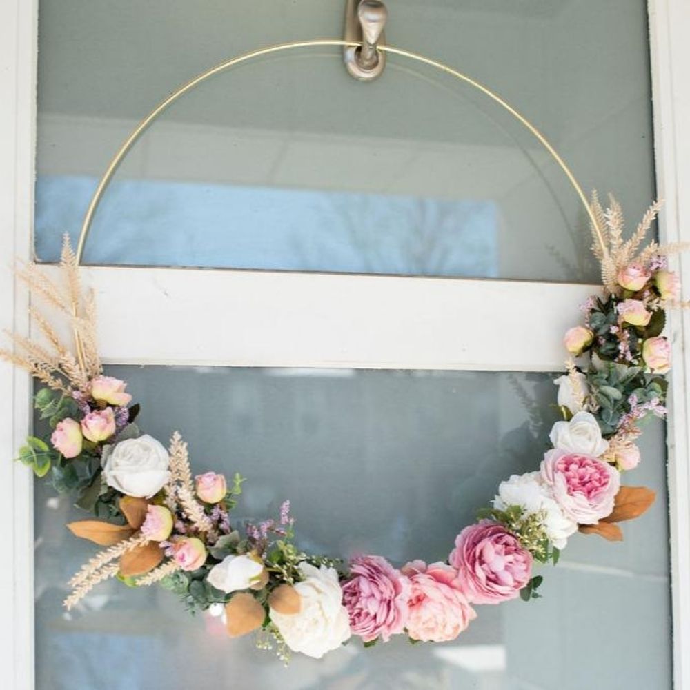 The Best Craft Kits for Adults Option: Floral Hoop Wreath Kit