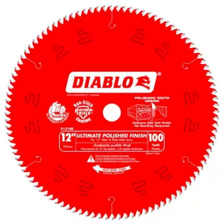 Diablo D12100X Ultimate Polished Finish Saw Blade