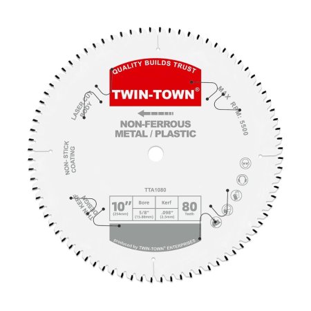  Twin-Town 10-Inch Non-Ferrous Metal Saw Blade on a white background