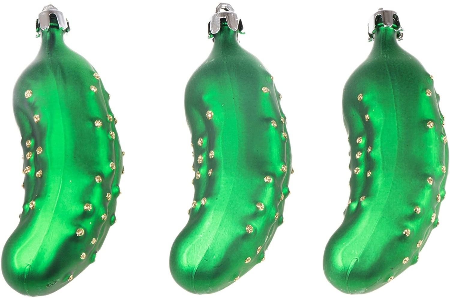 The Best Christmas Ornaments Option: Clever Creations Pickle Christmas Ornament Set
