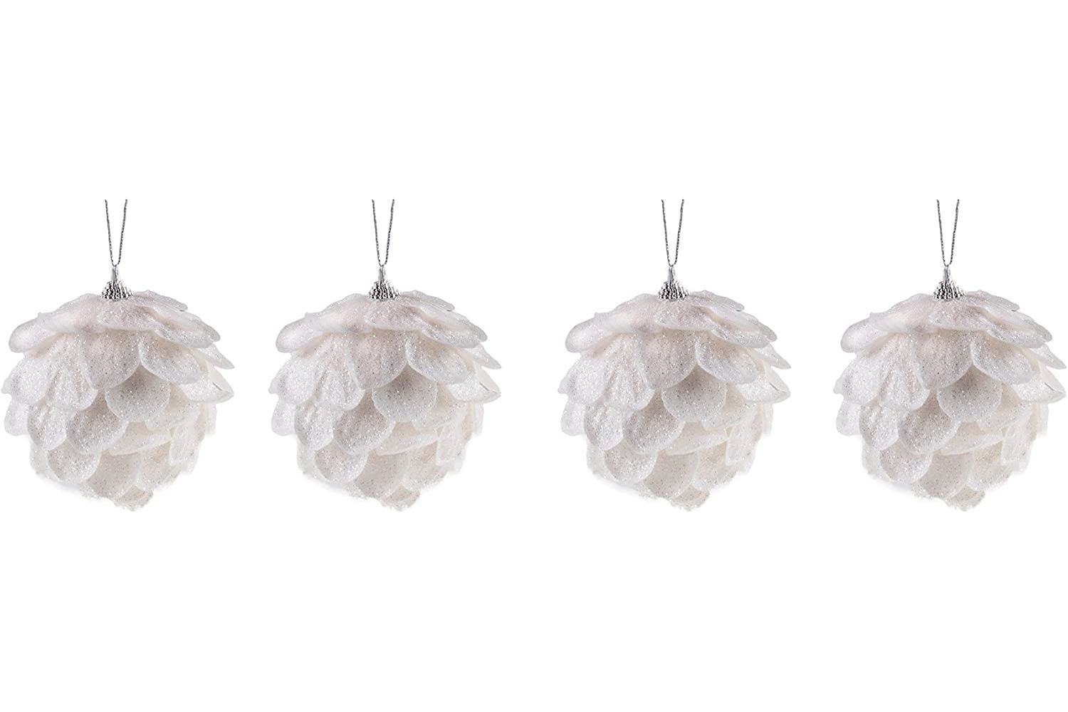 The Best Christmas Ornaments Option: Clever Creations White Flower Christmas Tree Ornament
