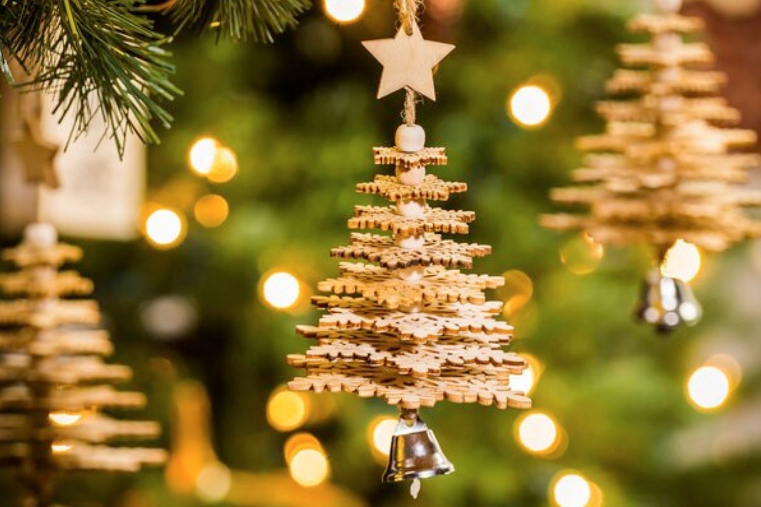 The Best Christmas Ornaments Option: Mercury Row Wood Christmas Tree Hanging Figurine