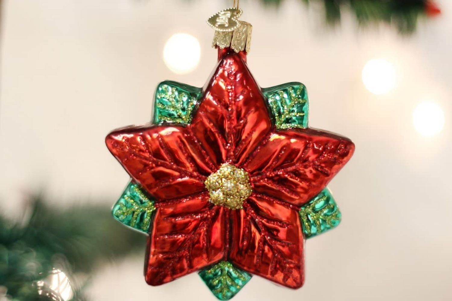 The Best Christmas Ornaments Option: Old World Christmas Glass Blown Poinsettia Star