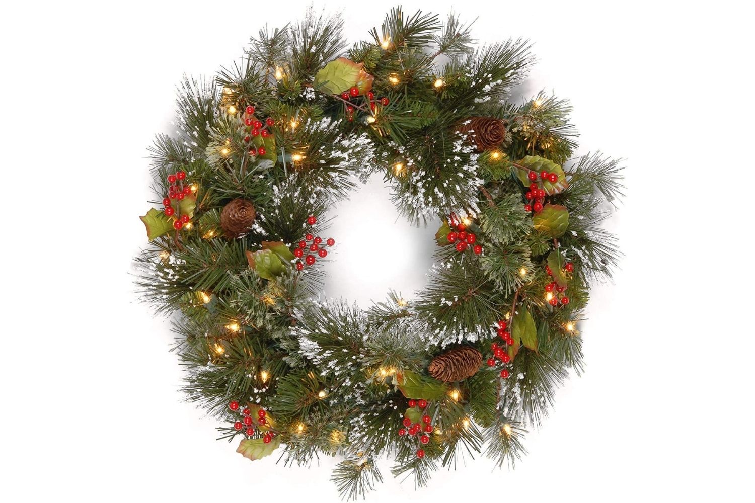 The Best Christmas Wreaths Option: National Tree Company Pre-lit Christmas Wreath