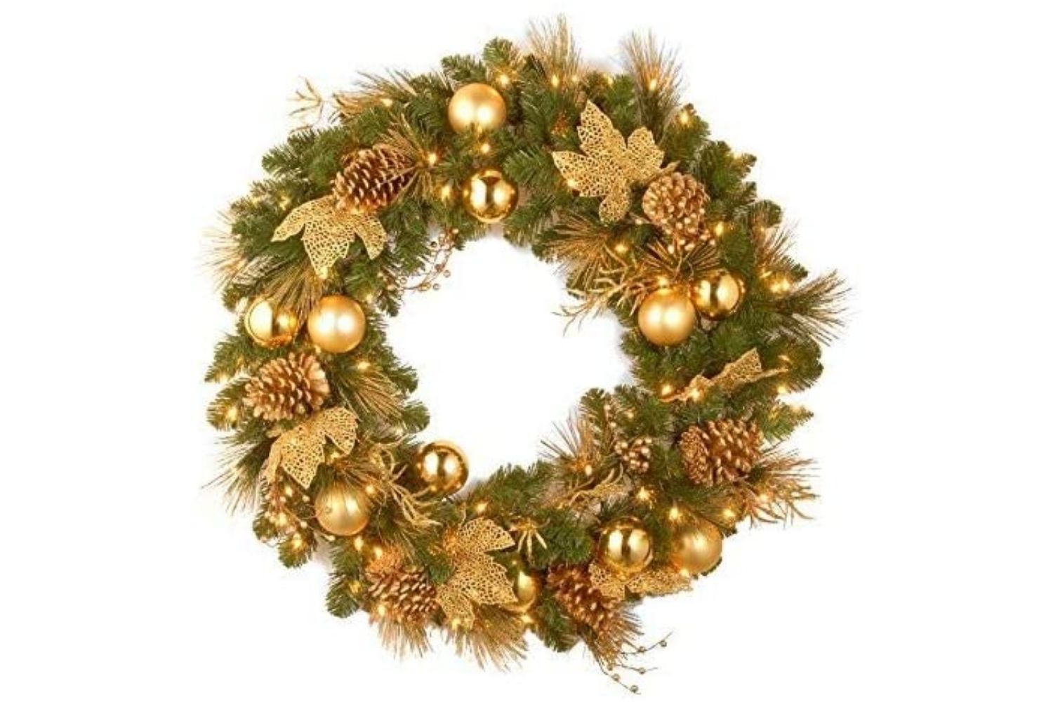 The Best Christmas Wreaths Option: National Tree Company lit Artificial Christmas Wreath