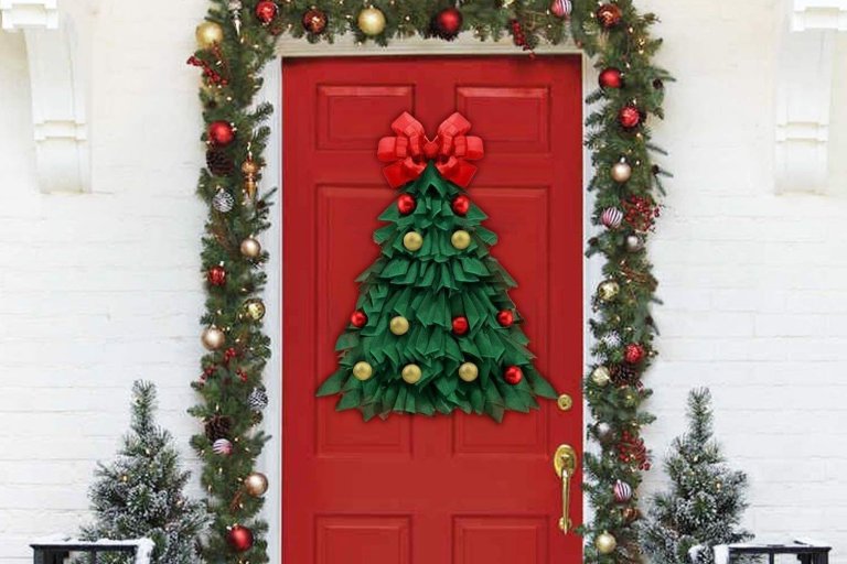 The Best Christmas Wreaths Option: Oriental Cherry Christmas Wreath 24 Inch Handmade