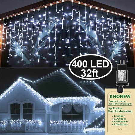  The Best Outdoor Christmas Lights Option: Knonew Christmas Lights Curtain Fairy String