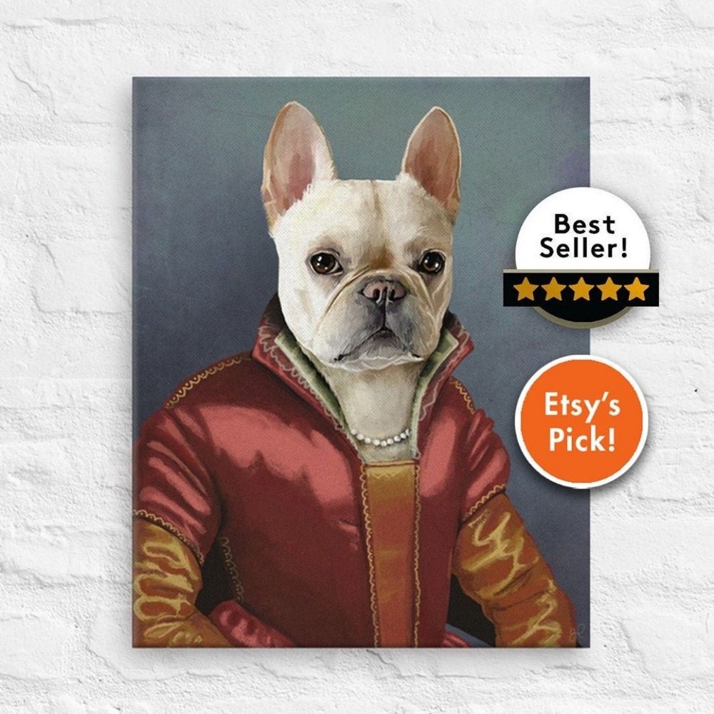The Best Etsy Gifts Option: Royal Pet Portrait