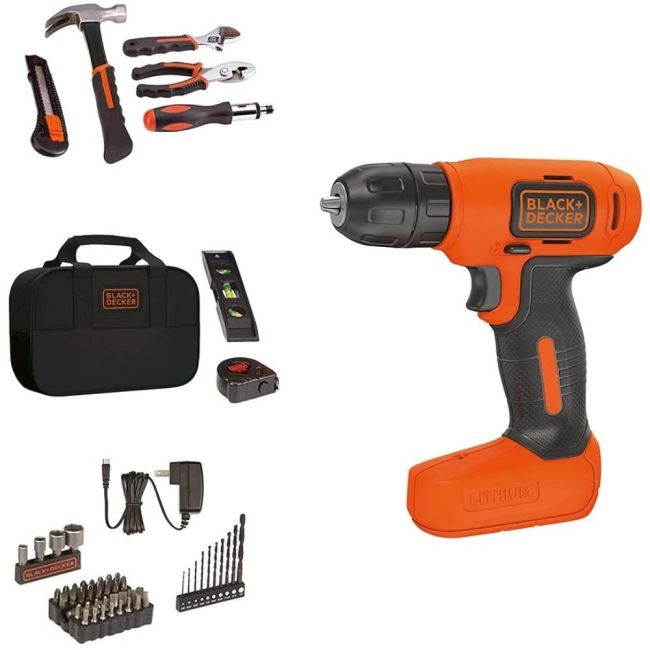 The Best Gifts for New Homeowners Option: BLACK+DECKER 8V Drill & Home Tool Kit