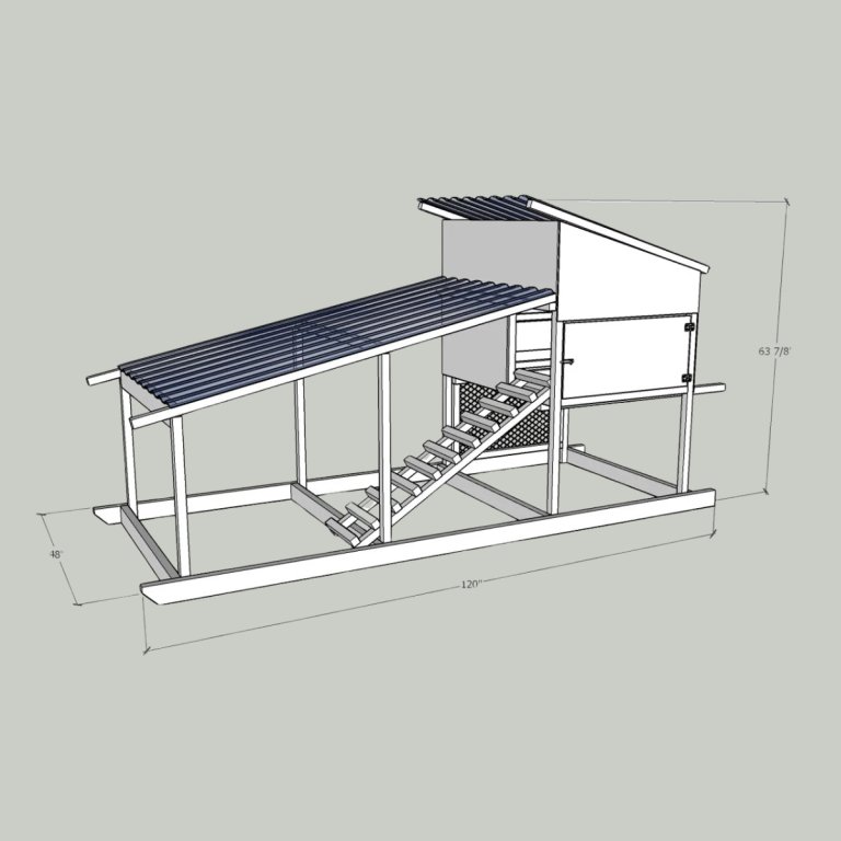 10'x 4' Chicken Tractor Plans by Happy Little Bear
