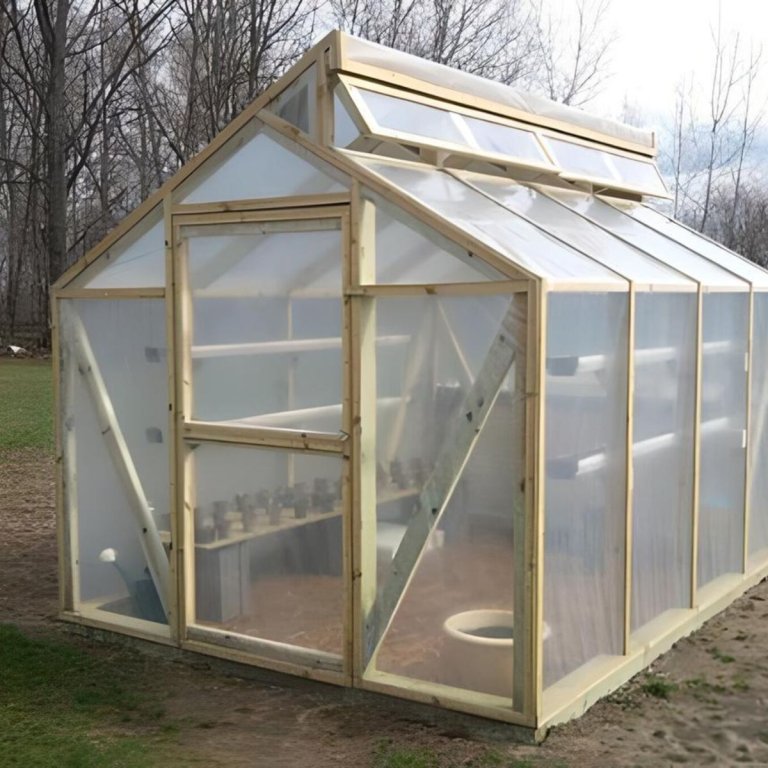 8' x 10' Framed Greenhouse Plans built by SinelHousePlans