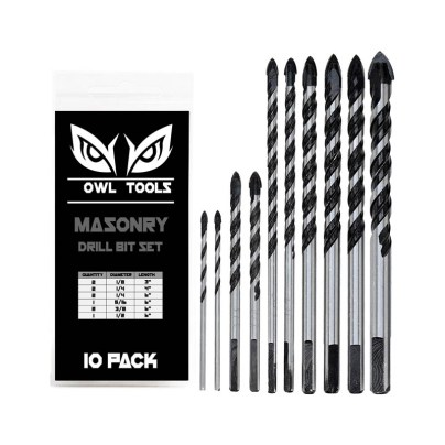 The Best Drill Bits for Tile Option: Owl Tools 10-Piece Masonry Drill Bits Set