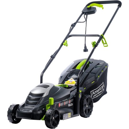  American Lawn Mower 14-Inch 120V Corded Mower on white background