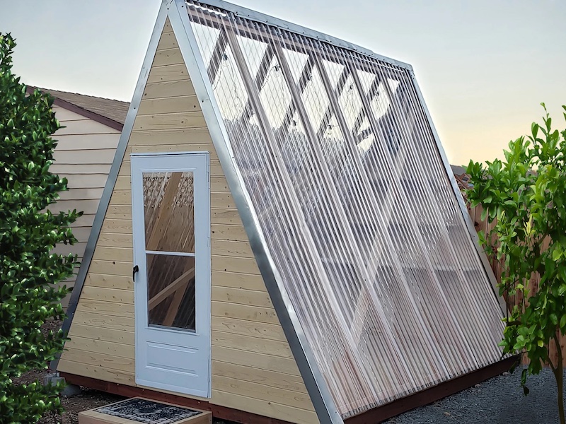 diy a-frame greenhouse