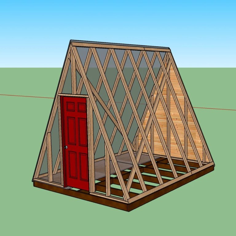 3D rendering of Greenhouse Plans PDF by ElevatedSpacesShop