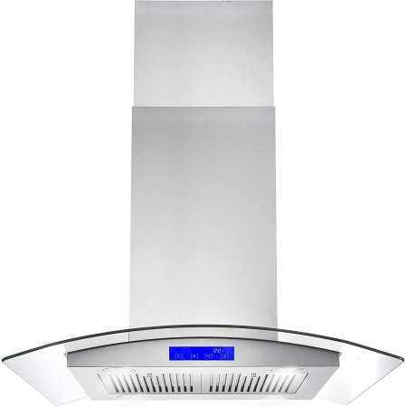  The Best Range Hoods Option: Cosmo Island Range Hood With Glass Canopy