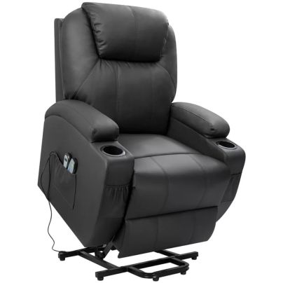 The Best Recliners for Seniors Option: Three Posts Faux Leather Power Lift Massage Recliner