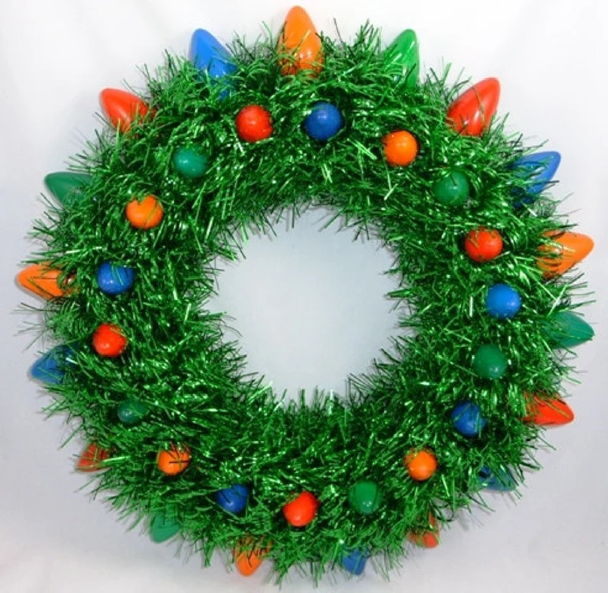 Ways to Recycle Christmas Lights - wreath