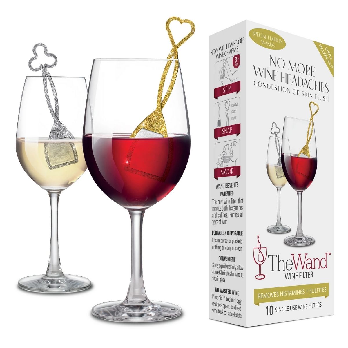 The Best Gifts for Wine Lovers Option: Silver & Gold Wand 10 Pack