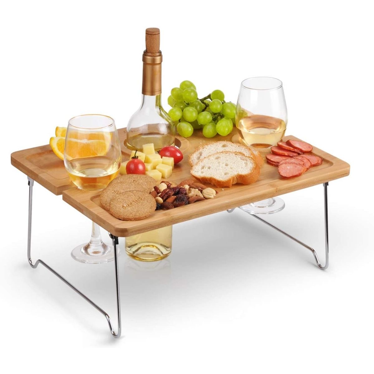 The Best Gifts for Wine Lovers Option: Tirrinia Outdoor Wine Picnic Table