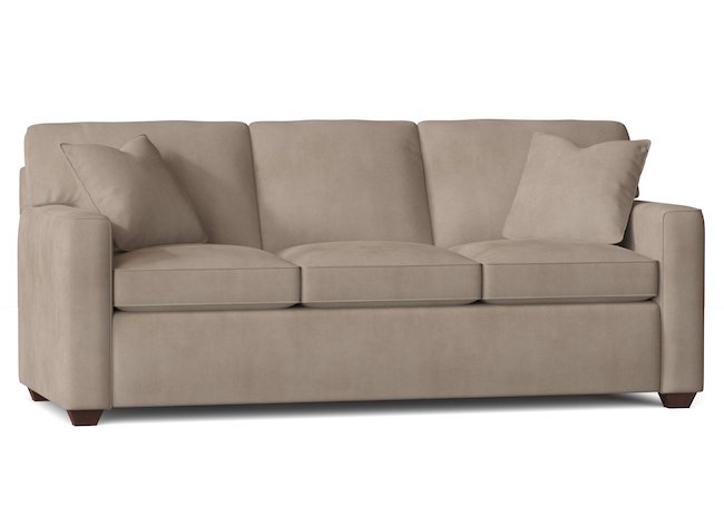 Wayfair Jan 87-inch sleeper sofa in light brown