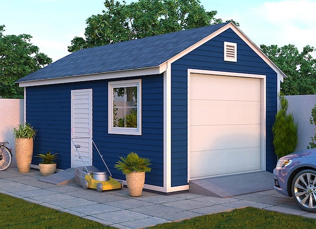 garage door shed plans