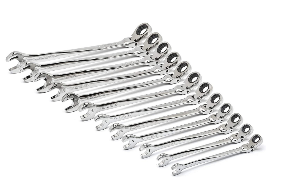 GEARWRENCH 12 Pc. 12 Pt. XL X-Beam Flex Head Ratcheting Combination Wrench Set