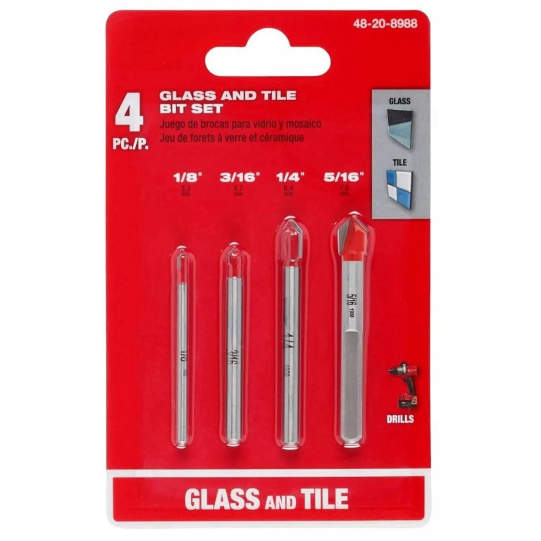 Milwaukee Carbide Glass and Tile Drill Bit Set