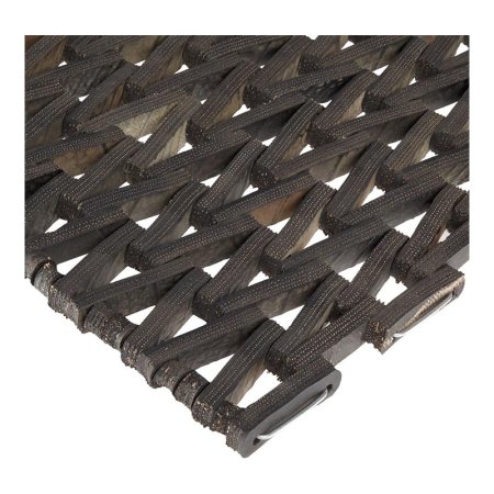  Corner of Recycled Tire-Link doormat on white background